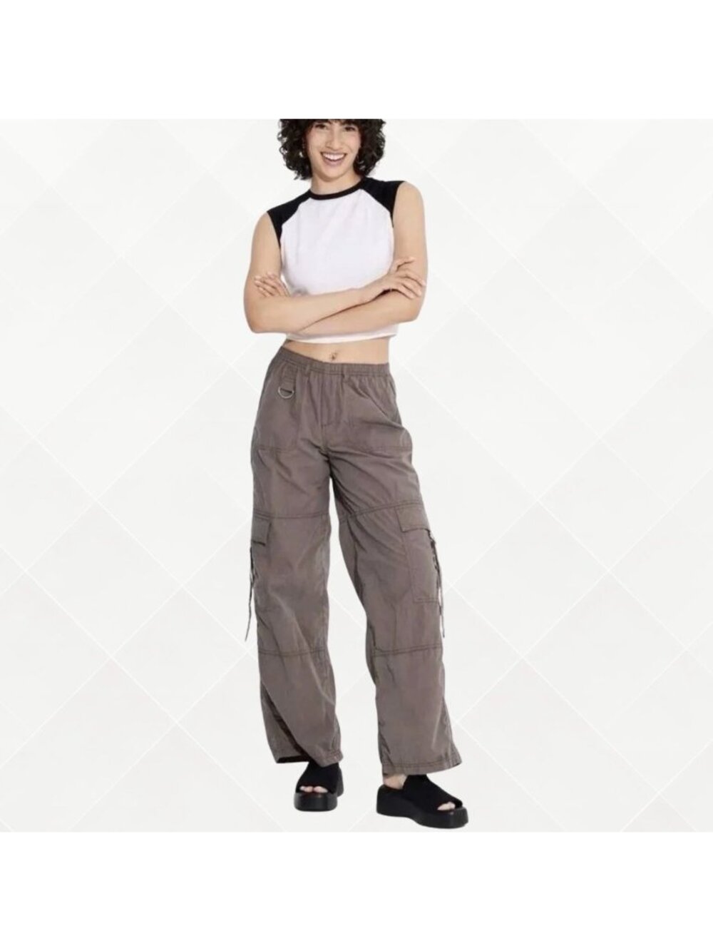 Wild Fable Cargo Pants • Size XL • NWT • Pewter Gray • Wide Leg - WPT-100081 - Picture 2 of 3